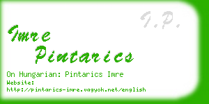 imre pintarics business card